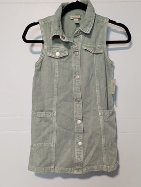 Cat & Jack Sleeveless Button Denim Dress
